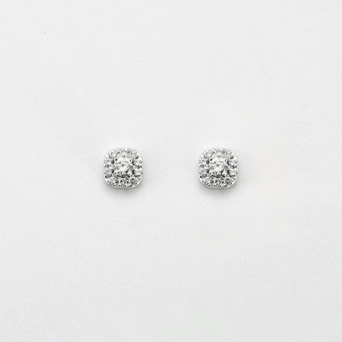 Boucles d'oreilles Boucles d'oreilles or blanc serties de diamants 58 Facettes