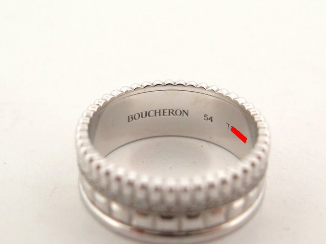 Bague 54 bague BOUCHERON quatre radiant edition pm jrg02486 54 or blanc 18k diamant 58 Facettes 266989
