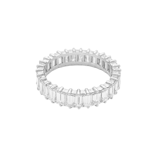 Bague 54 Alliance tour complet, diamants baguettes. 58 Facettes 34755