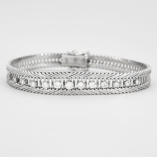 Bracelet Bracelet vintage or blanc et diamants 58 Facettes