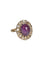 Bague 53 Bague ancienne sertie d’une améthyste cabochon et diamants en or jaune 18k 58 Facettes