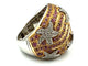Bague 52 AUDEMARS PIGUET. Bague 2 ors 18K, saphirs roses et diamants 58 Facettes