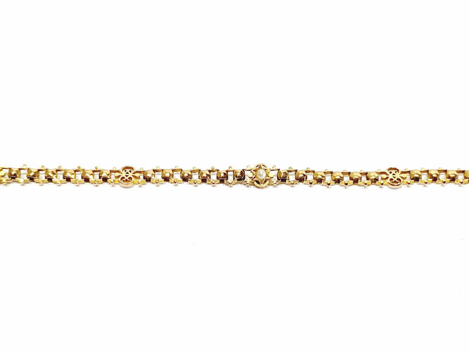 Bracelet Bracelet en or rose et perles 58 Facettes