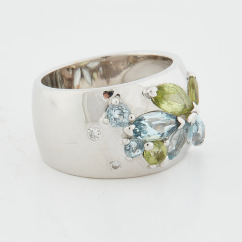 Bague 51 Bague or blanc Maison Feraud - aigue-marine et diamants 58 Facettes RÉF 6198/10