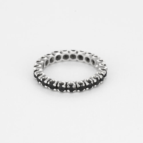 Bague 53 Alliance américaine en or blanc et saphirs 58 Facettes CAN1473X4