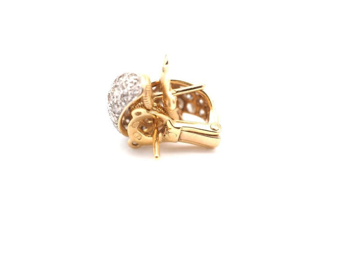 Boucles d'oreilles Boucles d'oreilles or jaune 750 mil et diamants 58 Facettes