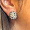 Bague 50 Bague et boucles d’oreilles en platine , diamants , saphirs , émeraudes 58 Facettes