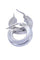 Boucles d'oreilles créoles modernes or blanc 58 Facettes 092911