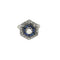 Bague 54,5 Bague Art déco en platine et or blanc, diamants et saphirs 58 Facettes 250356