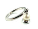 Bague 52 DIOR. Collection "Muguet", bague or blanc 18K et perle 58 Facettes