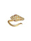 Bague 55 à 57 Bague serpent en or jaune diamants et rubis 58 Facettes