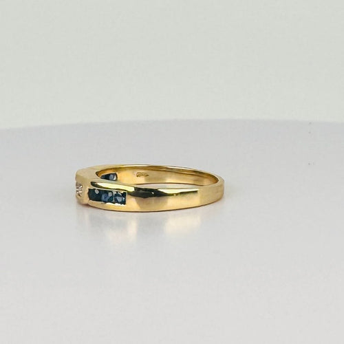 Bague 56.5 Bague Or jaune Diamants Saphirs 58 Facettes 2310016