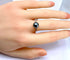 Bague 53 Bague en or blanc, perle de Tahiti et diamants 58 Facettes AB516