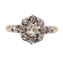 Bague 52.5 Bague marguerite victorienne or jaune, diamants taille rose (circa 1890) 58 Facettes A06138