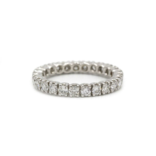 Alliance or blanc diamants 58 Facettes 240370R