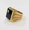 Bague Chevalière or jaune onyx et diamant 58 Facettes