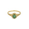 Bague 64 Bague marguerite en or jaune, émeraude et diamants 58 Facettes AUX1288X2
