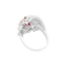 Bague 56 Bague jupe rubis, diamants, platine. 58 Facettes 34673