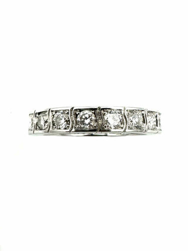 Bague 52 PIAGET. Alliance or blanc 18K et diamants 1.8ct 58 Facettes