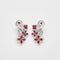 Boucles d'oreilles Boucles d'oreilles fleur diamants et rubis 58 Facettes 2922