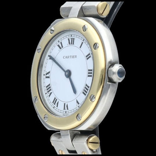 Montre Cartier Montre Santos Ronde Or Jaune 18K Et Acier 58 Facettes MT43415
