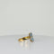 Bague Bague en or jaune 14 carats avec topaze bleue taille émeraude de 2 carats 58 Facettes 2508099