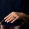 Bague 57 Bague en Or rose 18k, perle de culture et diamants 58 Facettes DAX0101