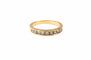 Bague 55 Demi alliance or jaune diamants 58 Facettes Al.Dem.rail.1388