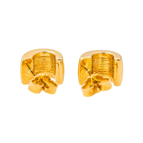 Boucles d'oreilles Boucles d'oreilles Demies créoles Or jaune 58 Facettes 3786178CN