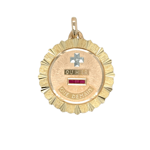 Pendentif Médaille D'amour - Maison Augis - 1970 58 Facettes 11027/19