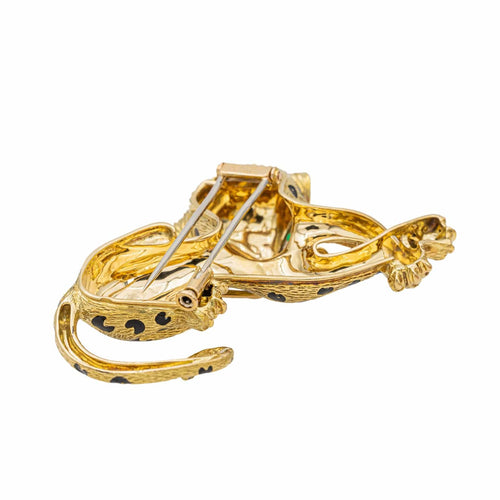 Broche Fred Broche Ombre Féline Or jaune Diamant, Emeraude 58 Facettes 2973901CN