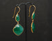 Boucles d'oreilles Boucles d'oreilles agathe verte et or 58 Facettes