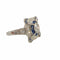 Bague 54.5 BAGUE EN PLATINE DE STYLE ART DÉCO AVEC DIAMANTS ET SAPHIRS 58 Facettes Q258B