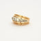 Bague 59 Bague platine et or jaune avec diamants 58 Facettes GU28
