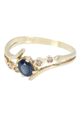 Bague 53 BAGUE MODERNE SAPHIR ET DIAMANTS 58 Facettes 087591