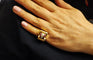 Bague 53 Bague tank en or rose, rubis et diamants 58 Facettes DV.47-tank