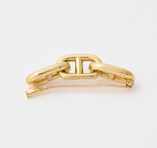 Broche Hermès - Broche Vintage Chaîne d'Ancre Or Jaune 58 Facettes