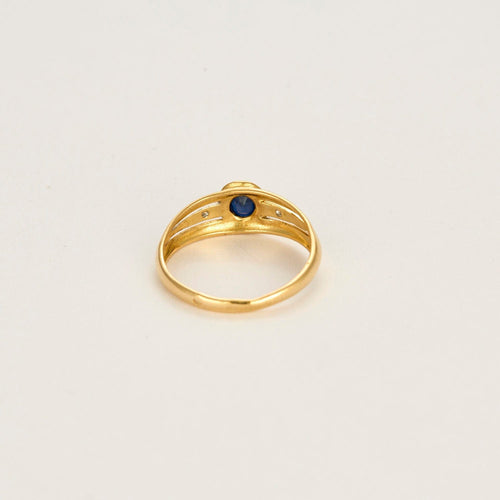 Bague 54.5 Bague Union or jaune, saphir 58 Facettes LP884/13
