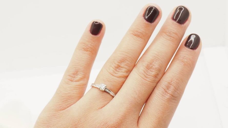 Bague 52 Bague solitaire en or blanc et diamant 58 Facettes 29611/29444