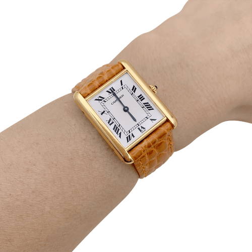 Montre Montre Cartier, "Tank Louis Cartier", or jaune. 58 Facettes 34456