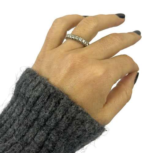 Bague Tour Complet Or Blanc avec 23 Diamants 58 Facettes 20400000760