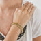 Bracelet Gourmette maille américaine or jaune 58 Facettes LP724