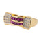 Bague 54 Bague Tank Or jaune Rubis, Diamant 58 Facettes 2820738CN