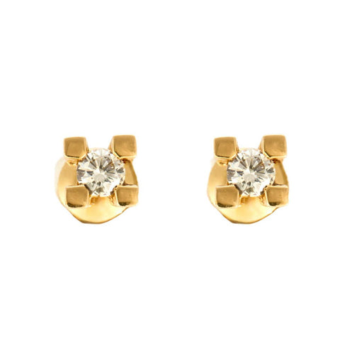 Boucles d'oreilles Boucles d'oreilles or jaune et diamants 58 Facettes 250111