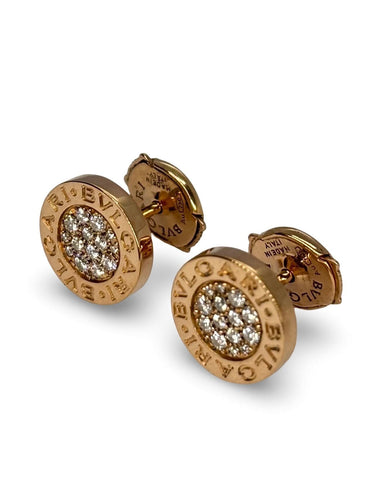 Boucles d'oreilles Boucles d'oreilles Bulgari or rose et diamants 0,36 ct 58 Facettes 896