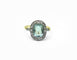 54 Bague Marguerite en or jaune, platine, aigue-marine et diamants 58 Facettes