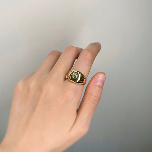 Bague 58 Chevalière - Or et Diamant 58 Facettes 220288R