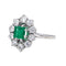 Bague 54 Bague  Pompadour  Or blanc Emeraude, Diamant 58 Facettes 3747899CN