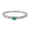 Bague 53 Bague Or blanc Emeraude, Diamant 58 Facettes 2898446CN