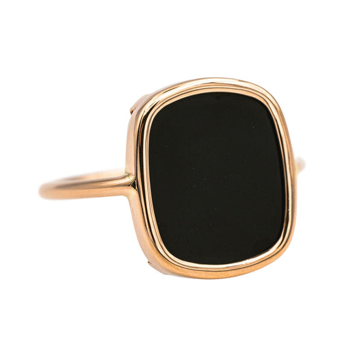 Bague 54 Ginette NY Bague Antique Ring Or rose Onyx 58 Facettes 4098656RV
